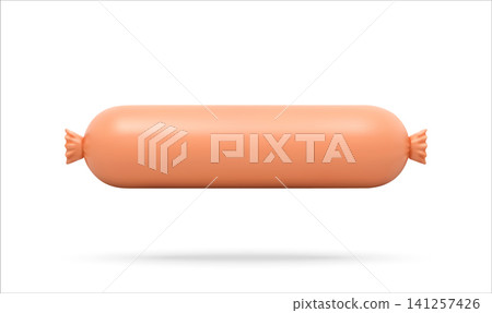Sausage 3D meat product in casing Sausage 3D meat product in casing 141257426