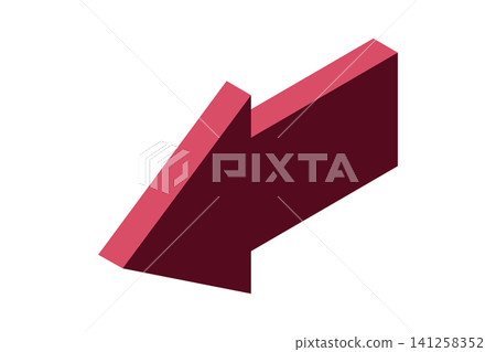 Isometric arrow. Pointer for infographics and design. Direction concept. 3D arrow icon. Computer mouse cursor. Flat icon style. Vector illustration Isometric arrow. Pointer for infographics and design. Direction concept. 3D arrow icon. Computer mouse cursor. Flat icon style. Vector illustration 141258352