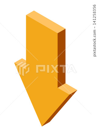 Isometric arrow. Pointer for infographics and design. Direction concept. 3D arrow icon. Computer mouse cursor. Flat icon style. Vector illustration Isometric arrow. Pointer for infographics and design. Direction concept. 3D arrow icon. Computer mouse cursor. Flat icon style. Vector illustration 141258356