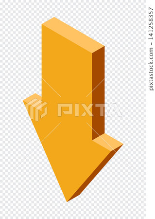 Isometric arrow. Pointer for infographics and design. Direction concept. 3D arrow icon. Computer mouse cursor. Flat icon style. Vector illustration Isometric arrow. Pointer for infographics and design. Direction concept. 3D arrow icon. Computer mouse cursor. Flat icon style. Vector illustration 141258357