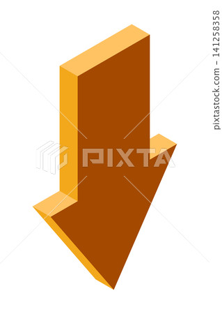 Isometric arrow. Pointer for infographics and design. Direction concept. 3D arrow icon. Computer mouse cursor. Flat icon style. Vector illustration Isometric arrow. Pointer for infographics and design. Direction concept. 3D arrow icon. Computer mouse cursor. Flat icon style. Vector illustration 141258358