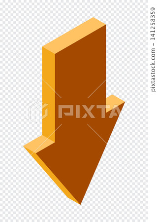 Isometric arrow. Pointer for infographics and design. Direction concept. 3D arrow icon. Computer mouse cursor. Flat icon style. Vector illustration Isometric arrow. Pointer for infographics and design. Direction concept. 3D arrow icon. Computer mouse cursor. Flat icon style. Vector illustration 141258359