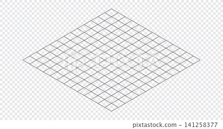 Isometric grid line background. Isometric grid line guide. Isometric grid template. 3D perspective paper background. Vector illustration Isometric grid line background. Isometric grid line guide. Isometric grid template. 3D perspective paper background. Vector illustration 141258377