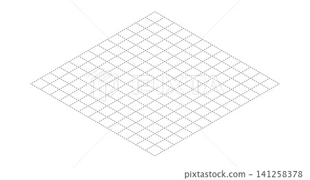 Isometric grid dot line background. Isometric grid line guide. Isometric grid template. 3D perspective paper background. Vector illustration Isometric grid dot line background. Isometric grid line guide. Isometric grid template. 3D perspective paper background. Vector illustration 141258378