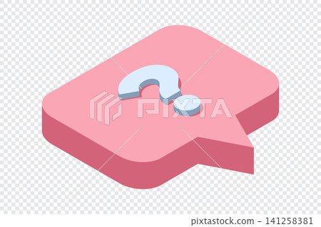 Isometric question mark. Isometric text bubble icon. Message box with question. Question mark inside speech bubble. Ask question concept Isometric question mark. Isometric text bubble icon. Message box with question. Question mark inside speech bubble. Ask question concept 141258381