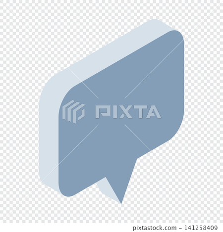 Isometric speech bubble. Isometric text bubble icon. Chat bubble icon. Isometric message icon. Vector illustration Isometric speech bubble. Isometric text bubble icon. Chat bubble icon. Isometric message icon. Vector illustration 141258409