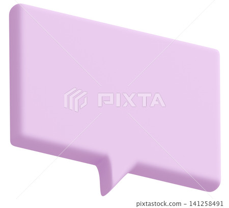 3D Material_Speech Bubble_Purple 3D Material_Speech Bubble_Purple 141258491