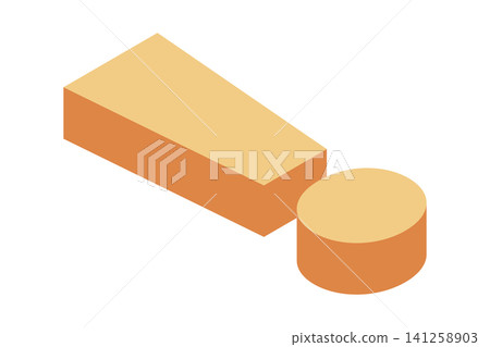 Isometric exclamation mark. Exclamation mark sign. Important message or alert info. Warning and attention icon. Vector illustration Isometric exclamation mark. Exclamation mark sign. Important message or alert info. Warning and attention icon. Vector illustration 141258903