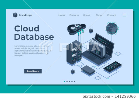 Isometric cloud authentication system with laptop landing page. Cloud technology computing concept. Cloud database. Internet data services. Isometric technology Isometric cloud authentication system with laptop landing page. Cloud technology computing concept. Cloud database. Internet data services. Isometric technology 141259366