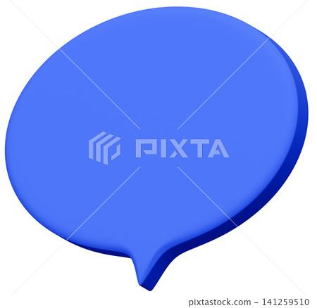 3D Material_Speech Bubble_Blue 3D Material_Speech Bubble_Blue 141259510