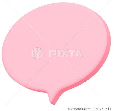 3D Material_Speech Bubble_Pink 3D Material_Speech Bubble_Pink 141259514