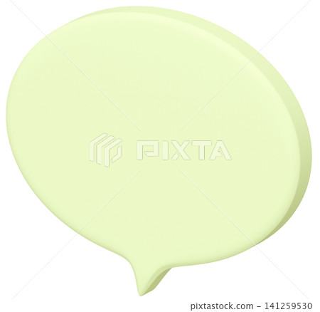 3D Material_Speech Bubble_Light Green 3D Material_Speech Bubble_Light Green 141259530