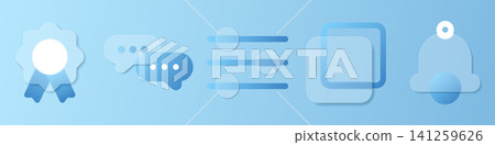 Blue glassmorphism user interface icons. Glassmorphism transparent icons set. Modern user interface elements. For web and ui design, mobile apps and banners Blue glassmorphism user interface icons. Glassmorphism transparent icons set. Modern user interface elements. For web and ui design, mobile apps and banners 141259626