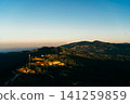 Morning glow stained mountain ranges 141259859