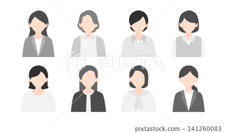 適用於商業用途的各種女性圖示集頭像 適用於商業用途的各種女性圖示集頭像 141260083