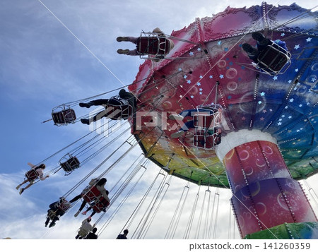 Blue sky and amusement park Blue sky and amusement park 141260359