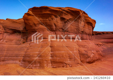 Wave Valley Danxia Landform in Jingbian, Yulin, Shaanxi, China Wave Valley Danxia Landform in Jingbian, Yulin, Shaanxi, China 141260410