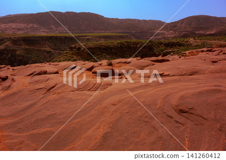 Wave Valley Danxia Landform in Jingbian, Yulin, Shaanxi, China Wave Valley Danxia Landform in Jingbian, Yulin, Shaanxi, China 141260412