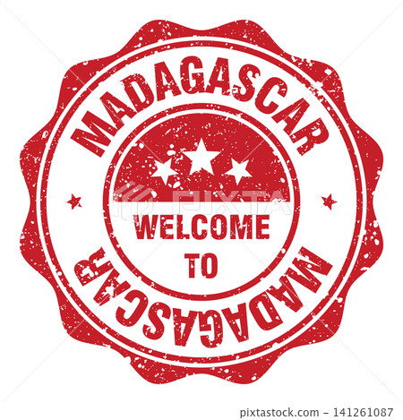 Welcome to Madagascar red grunge round stamp. Welcome to Madagascar stamp Welcome to Madagascar red grunge round stamp. Welcome to Madagascar stamp 141261087