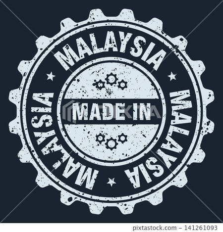Made in Malaysia white grunge round stamp. Made in Malaysia stamp Made in Malaysia white grunge round stamp. Made in Malaysia stamp 141261093