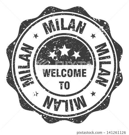 Welcome to Milan black grunge round stamp. Welcome to Milan stamp Welcome to Milan black grunge round stamp. Welcome to Milan stamp 141261126