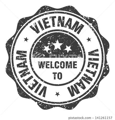 Welcome to Vietnam black grunge round stamp. Welcome to Vietnam stamp Welcome to Vietnam black grunge round stamp. Welcome to Vietnam stamp 141261157