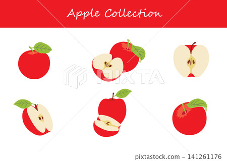 apple collection. apple in different poses apple collection. apple in different poses 141261176