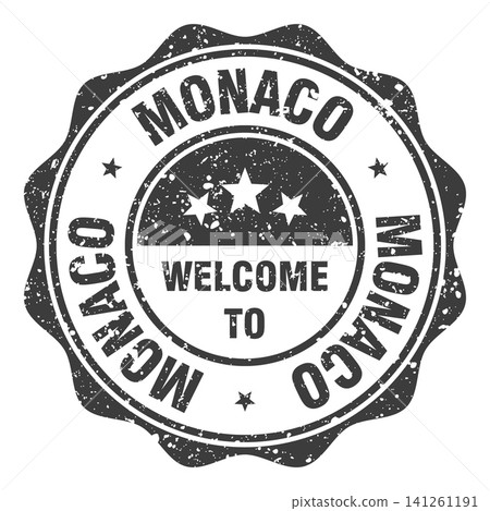 Welcome to Monaco black grunge round stamp. Welcome to Monaco stamp Welcome to Monaco black grunge round stamp. Welcome to Monaco stamp 141261191
