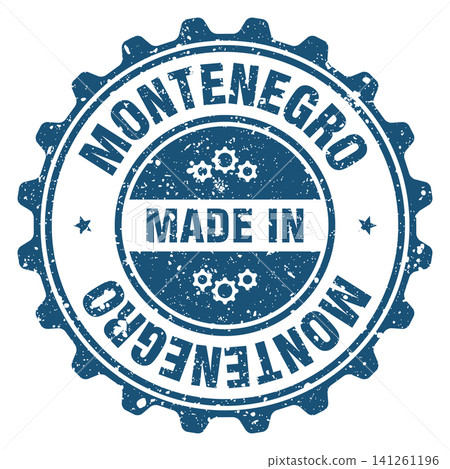 Made in Montenegro blue grunge round stamp. Made in Montenegro stamp Made in Montenegro blue grunge round stamp. Made in Montenegro stamp 141261196