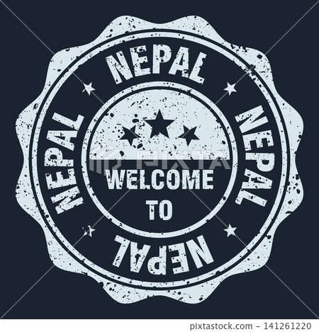 Welcome to Nepal white grunge round stamp. Welcome to Nepal stamp Welcome to Nepal white grunge round stamp. Welcome to Nepal stamp 141261220