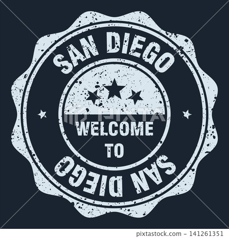 Welcome to San Diego white grunge round stamp. Welcome to San Diego stamp Welcome to San Diego white grunge round stamp. Welcome to San Diego stamp 141261351