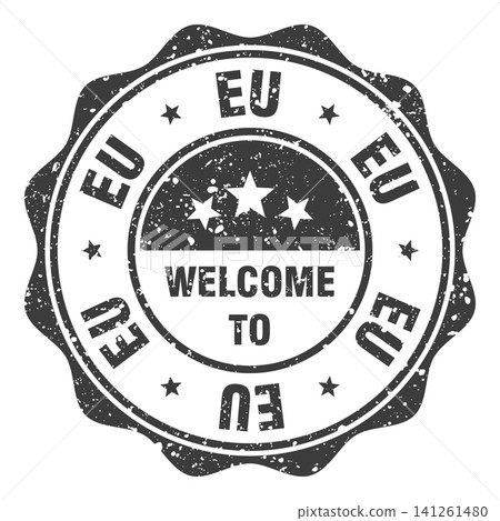 Welcome to eu black grunge round stamp. Welcome to eu stamp Welcome to eu black grunge round stamp. Welcome to eu stamp 141261480