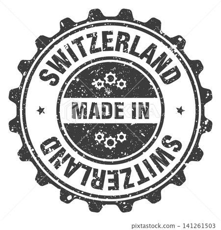 Made in Switzerland black grunge round stamp. Made in Switzerland stamp Made in Switzerland black grunge round stamp. Made in Switzerland stamp 141261503