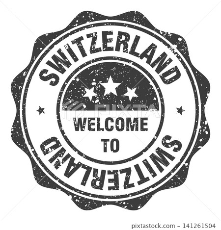 Welcome to Switzerland black grunge round stamp. Welcome to Switzerland stamp Welcome to Switzerland black grunge round stamp. Welcome to Switzerland stamp 141261504