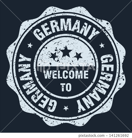 Welcome to Germany white grunge round stamp. Welcome to Germany stamp Welcome to Germany white grunge round stamp. Welcome to Germany stamp 141261692