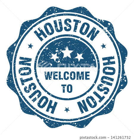 Welcome to Houston red grunge round stamp. Welcome to Houston stamp 141261732