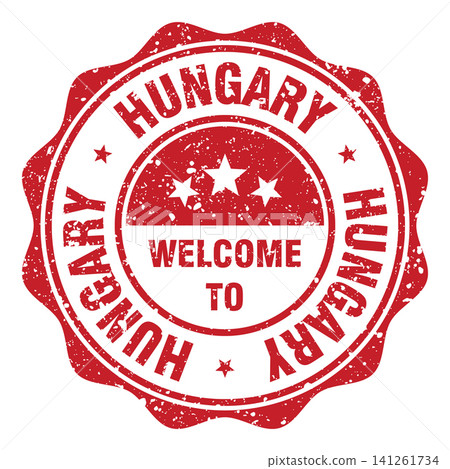 Welcome to Hungary red grunge round stamp. Welcome to Hungary stamp Welcome to Hungary red grunge round stamp. Welcome to Hungary stamp 141261734