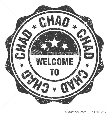 Welcome to Chad black grunge round stamp. Welcome to Chad stamp Welcome to Chad black grunge round stamp. Welcome to Chad stamp 141261737