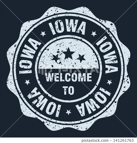 Welcome to Iowa white grunge round stamp. Welcome to Iowa stamp Welcome to Iowa white grunge round stamp. Welcome to Iowa stamp 141261763