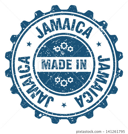 Made in Jamaica blue grunge round stamp. Made in Jamaica stamp Made in Jamaica blue grunge round stamp. Made in Jamaica stamp 141261795