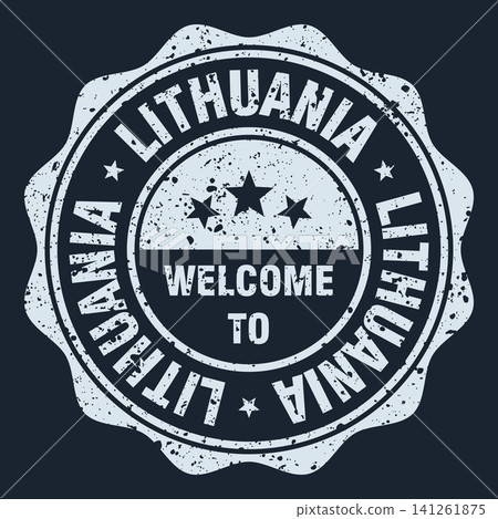 Welcome to Lithuania white grunge round stamp. Welcome to Lithuania stamp Welcome to Lithuania white grunge round stamp. Welcome to Lithuania stamp 141261875