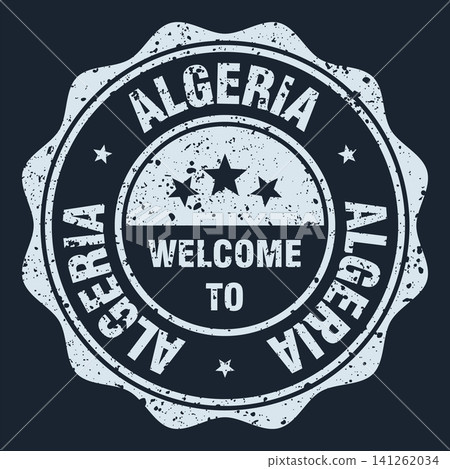 Welcome to Algeria white grunge round stamp. Welcome to Algeria stamp Welcome to Algeria white grunge round stamp. Welcome to Algeria stamp 141262034