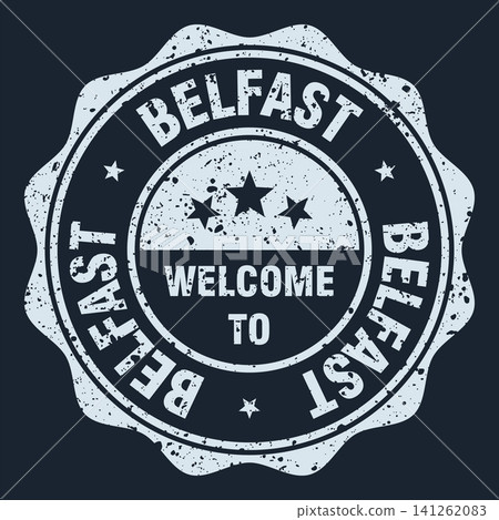 Welcome to Belfast white grunge round stamp. Welcome to Belfast stamp Welcome to Belfast white grunge round stamp. Welcome to Belfast stamp 141262083