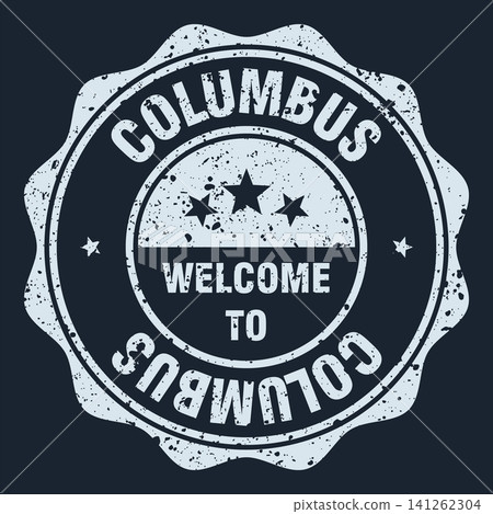 Welcome to Columbus white grunge round stamp. Welcome to Columbus stamp Welcome to Columbus white grunge round stamp. Welcome to Columbus stamp 141262304