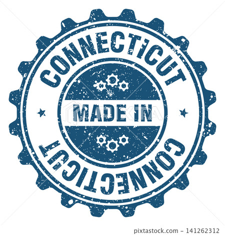 Made in Connecticut blue grunge round stamp. Made in Connecticut stamp Made in Connecticut blue grunge round stamp. Made in Connecticut stamp 141262312