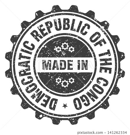 Made in Democratic Republic of the Congo black grunge round stamp. Made in Democratic Republic of the Congo stamp Made in Democratic Republic of the Congo black grunge round stamp. Made in Democratic Republic of the Congo stamp 141262334