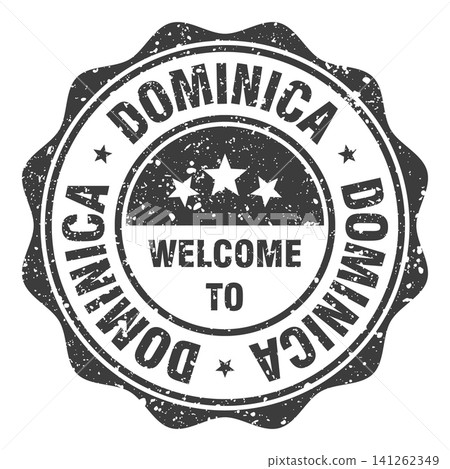 Welcome to Dominica black grunge round stamp. Welcome to Dominica stamp Welcome to Dominica black grunge round stamp. Welcome to Dominica stamp 141262349