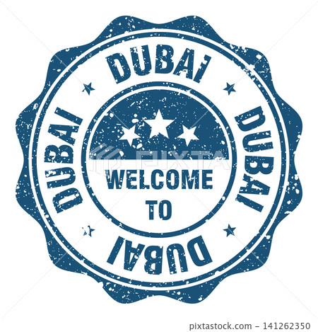 Welcome to Dubai red grunge round stamp. Welcome to Dubai stamp Welcome to Dubai red grunge round stamp. Welcome to Dubai stamp 141262350