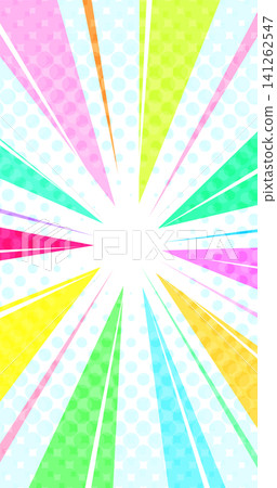 Colorful and cute vector image of bubbles popping out, with converging lines on a white background. Vertical format, perfect for smartphones. 141262547