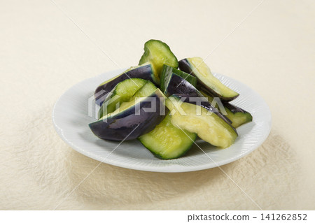 Lightly pickled eggplant and cucumber Lightly pickled eggplant and cucumber 141262852